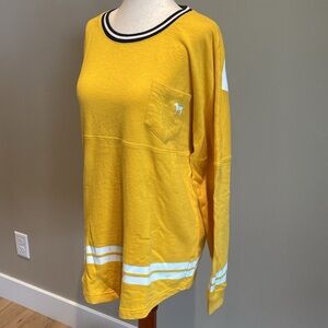 Yellow Long Sleeve Top with Pocket